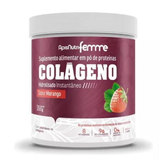 Colágeno Beauty Complex Apisnutri Sabor Morango