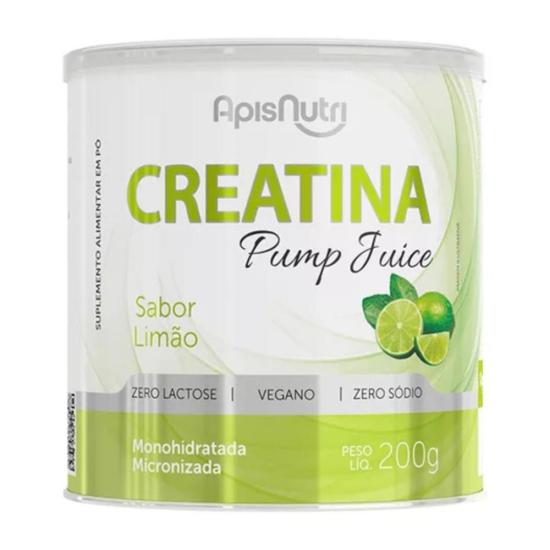 Creatina Pump Juice 200g Sabor Limão Apisnutri - Sv