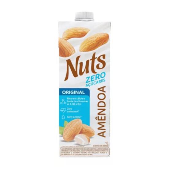 Bebida à Base de Amêndoa Original Zero Açúcar Nuts Caixa 1l