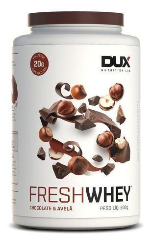 Fresh Whey Chocolate E Avelã Pote 900g Sabor Chocolate Belga E Avelã Dux Nutrition