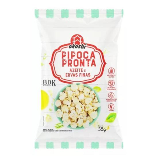 Pipoca Pronta Azeite e Ervas Finas Okoshi Pacote 35g