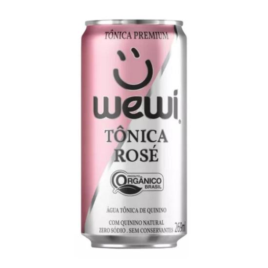 Água Tônica Rosé Orgânica Natural Premium Lata 269ml - Wewi
