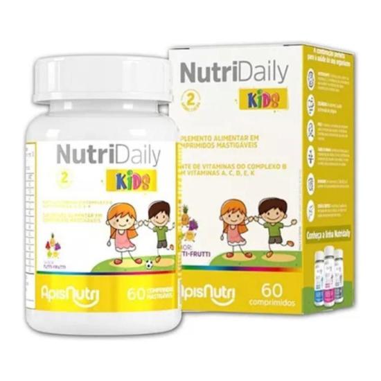 Nutri Daily Kids 550mg Mastigável Tutti Frutti Apisnutri Sv