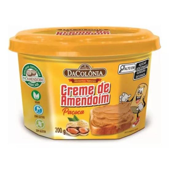 Creme De Amendoim Sabor Paçoca Dacolônia Vegan 200g