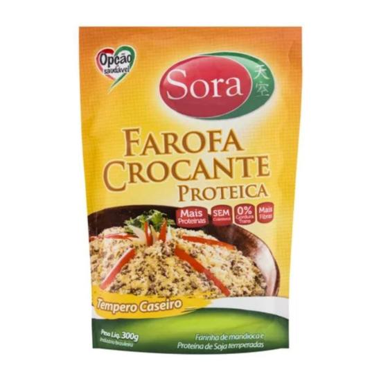 Farofa de Mandioca Crocante Tempero Caseiro Sora Pacote 300g