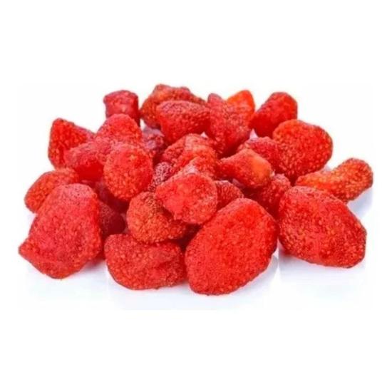 Morango Glaceado Desidratado Seco 500g Premium Qualidade