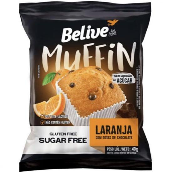 MUFFIN LARANJA COM GOTAS DE CHOCOLATE